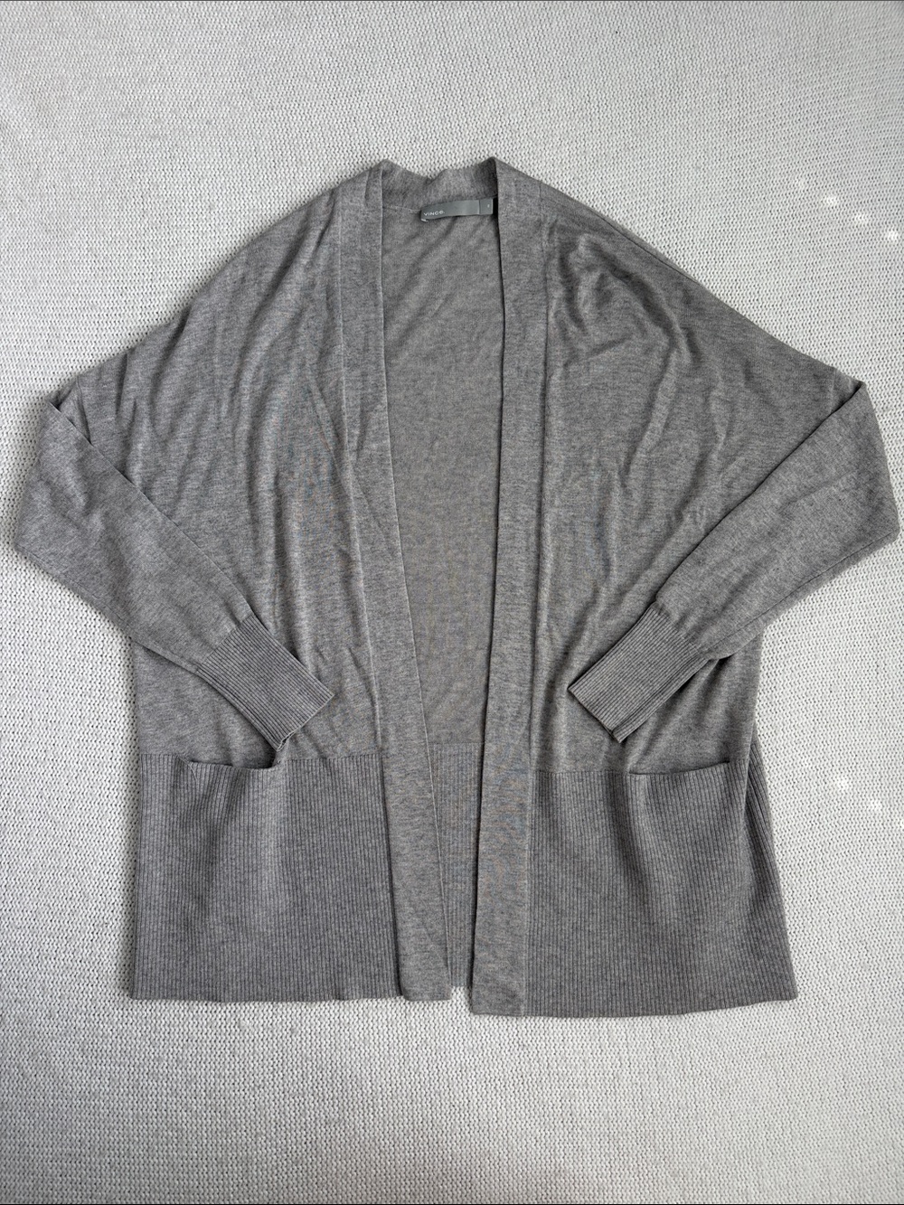 Vince Silk/Cashmere Cardigan Gray Size XS
